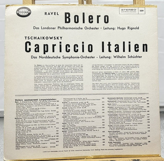 Ravel Bolero Tchaikovsky Capriccio Italien - Vinyl Record In Good Condition