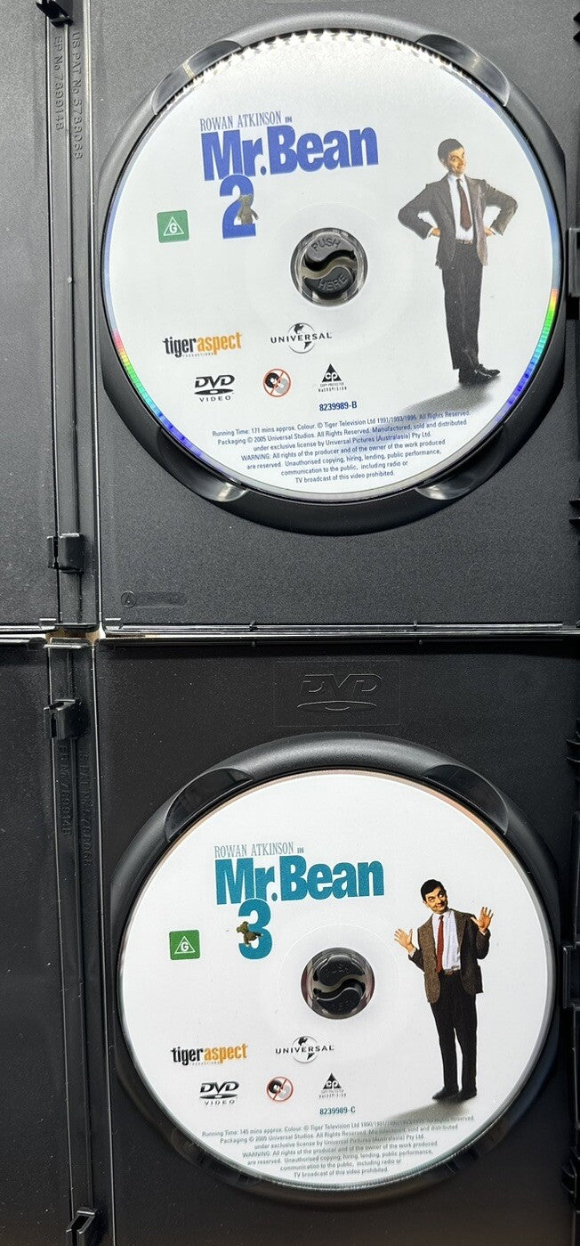 Rowan Atkinson In The Mr. Bean Collection Volumes 1/2/3 DVD In GC 4339