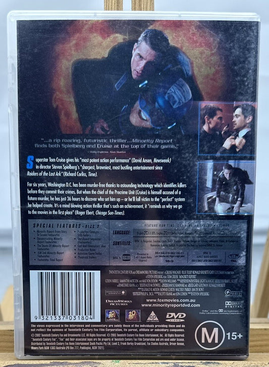 Minority Report Special Edition 2 Disc Starring Tom Cruise DVD In Good Condition