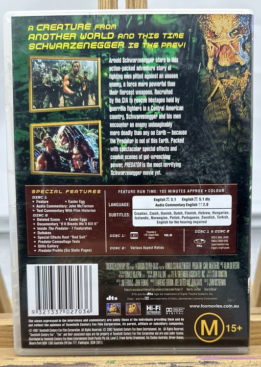 Predator Special Edition 2 Disc Starring Arnold Schwarzenegger DVD In GC