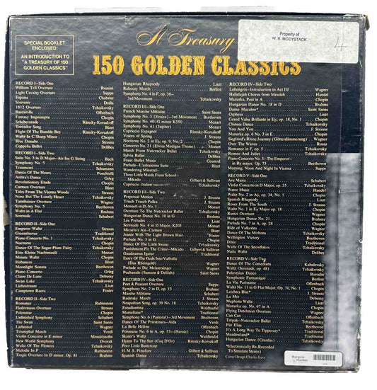 A Treasury Of 150 Golden Classics 5 Record Set - Record In OK Condition 4409