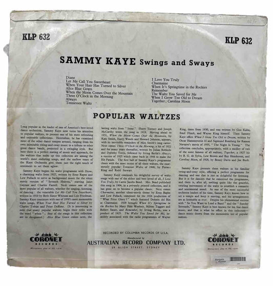Sammy Kaye Swings And Sways Popular Waltzes - Vinyl Record In OK Condition 5661