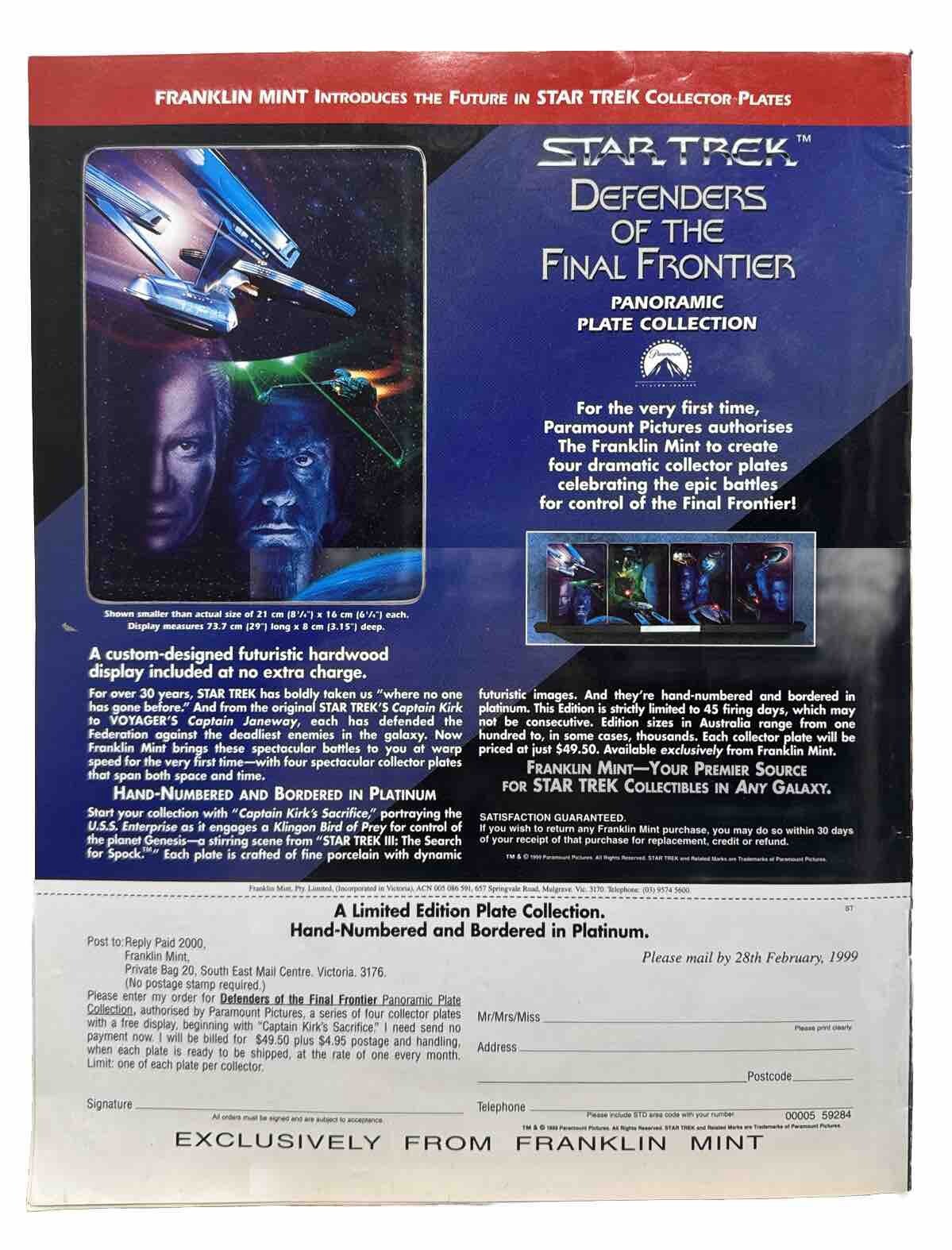 Star Trek Magazine February 1999 In Good Condition