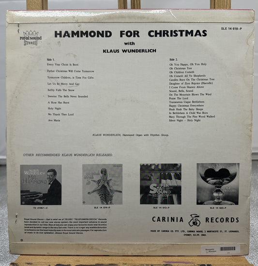 Hammond For Christmas Klaus Wunderlich - Record In OK Condition 5669
