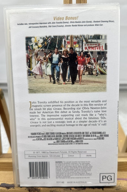 20th Anniversary Edition Grease John Travolta / Olivia Newton-John VHS 6367