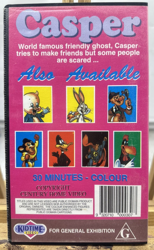 Casper The Friendly Ghost VHS / VCR In Good Condition - 5988