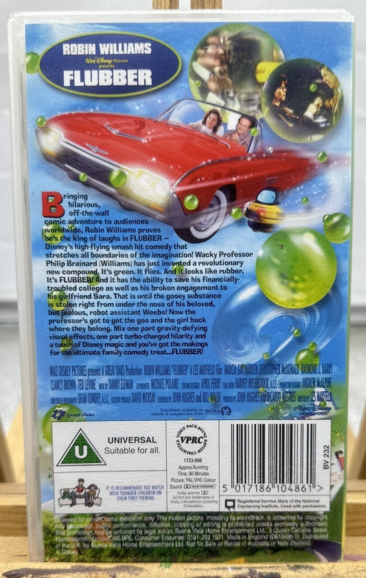 Walt Disney Flubber Starring Robin Williams VHS In Good Condition - 6368