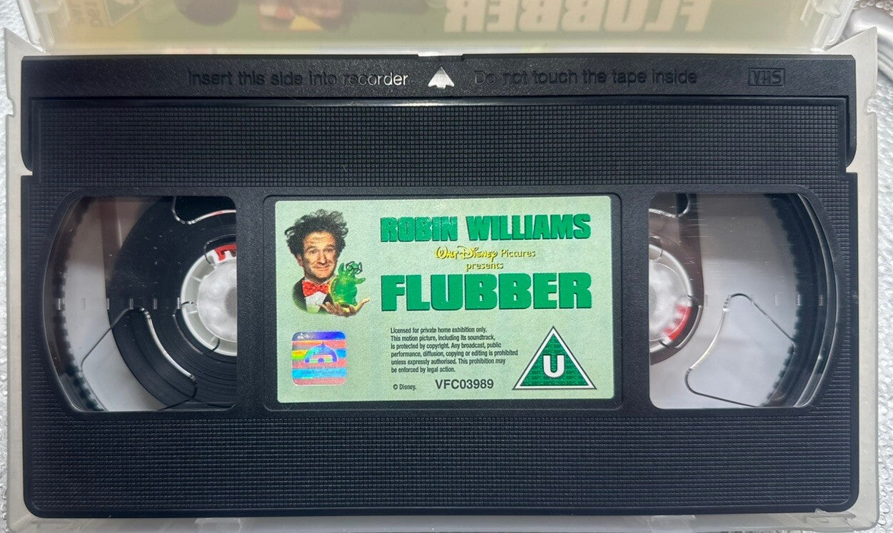 Walt Disney Flubber Starring Robin Williams VHS In Good Condition - 6368