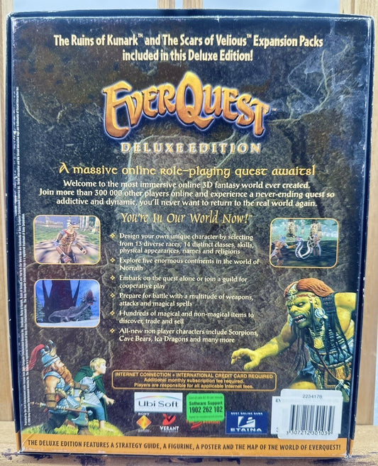 Everquest Deluxe Edition Big Box PC Game Complete Good Condition 6022