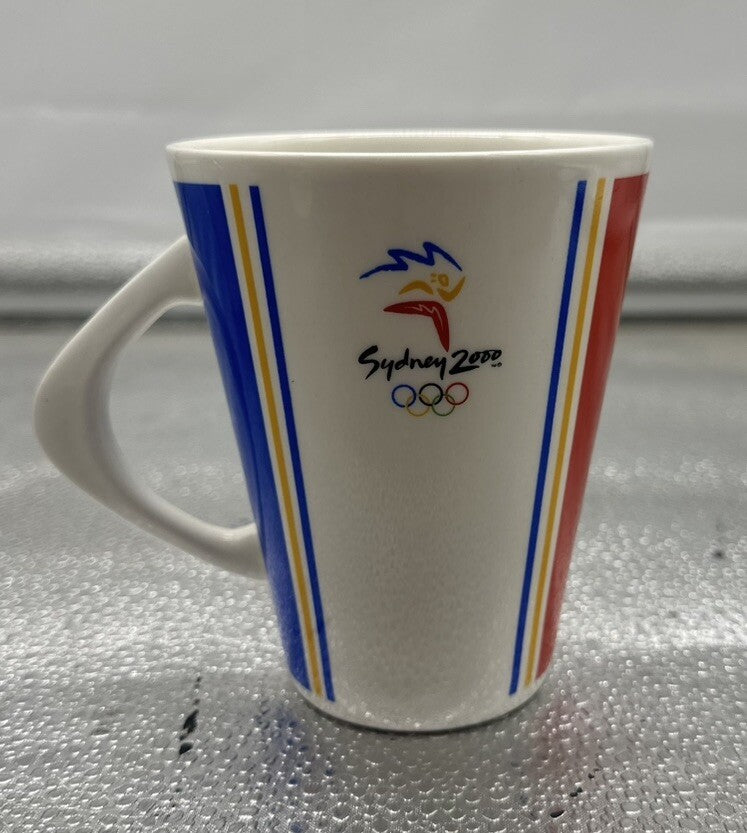 Sydney 2000 Olympics Ceramic Mug Coffee Cup Boomerang Handle 1996 Lush Creations