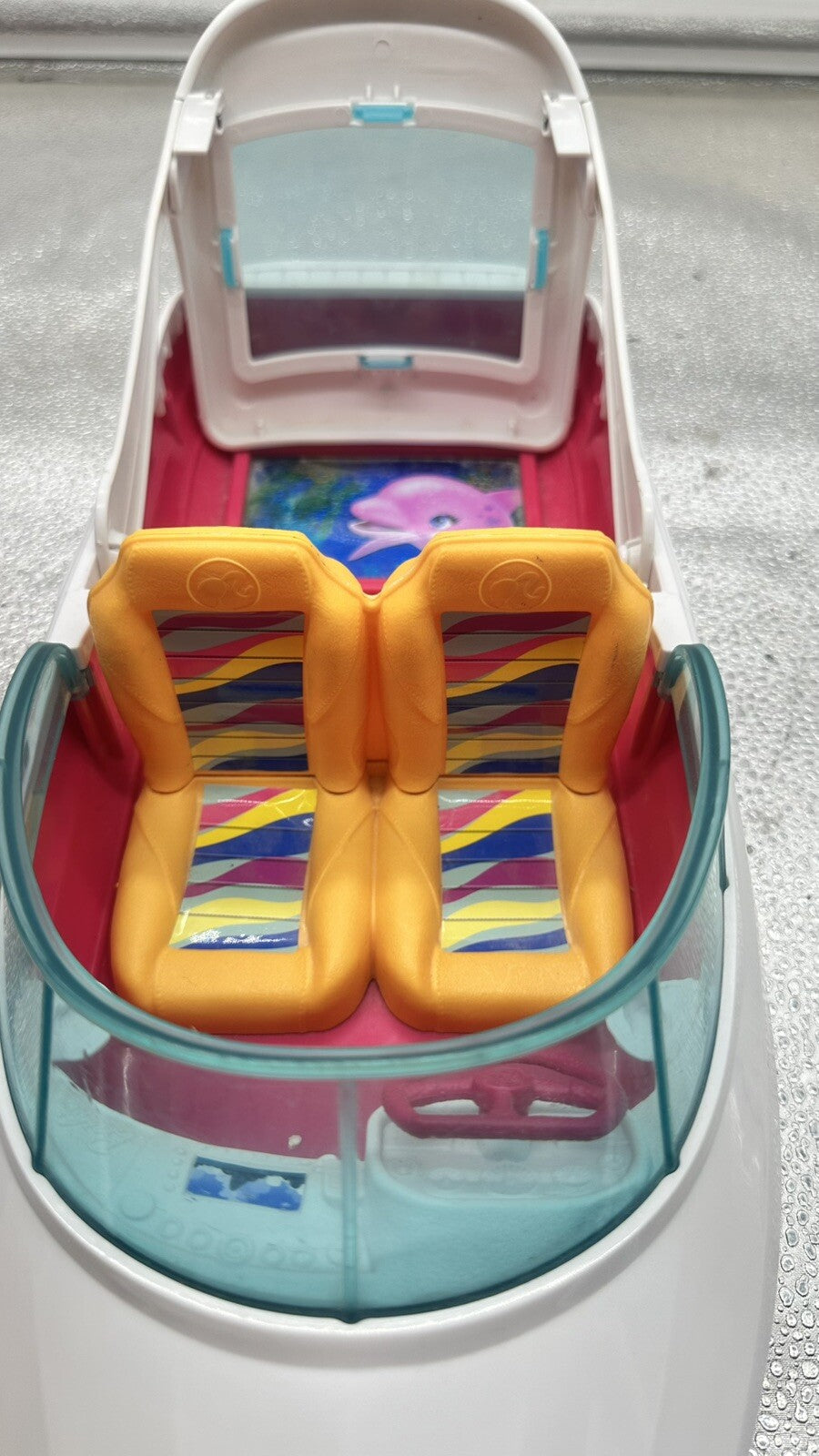 Barbie Dolphin Magic Ocean View Speed Boat Mattel 2016 In Good Condition 6454