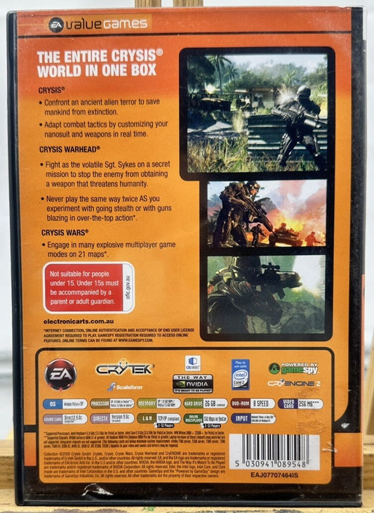 Crysis Maximum Edition PC Game Complete Good Condition 6453