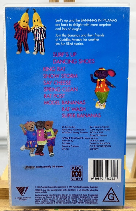 Bananas In Pyjamas Surf's Up VHS In Good Condition - 6473