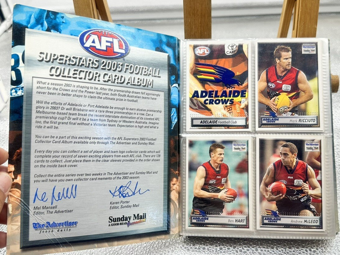 AFL Superstars 2003 Football Collector Card Album In Good Condition 6376