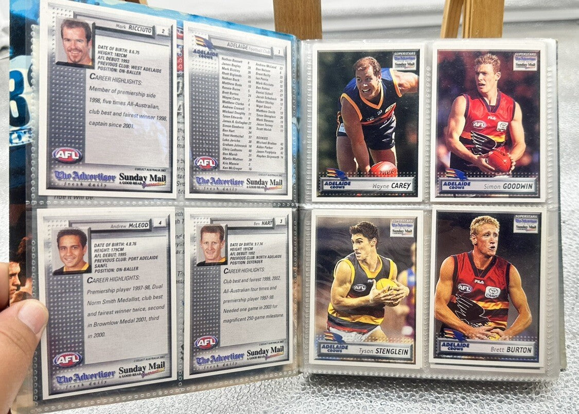 AFL Superstars 2003 Football Collector Card Album In Good Condition 6376