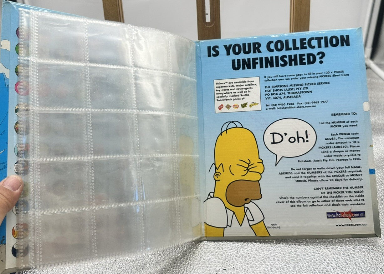 The Simpsons Pickers Official Collector's Album Only In Ok Condition 5999