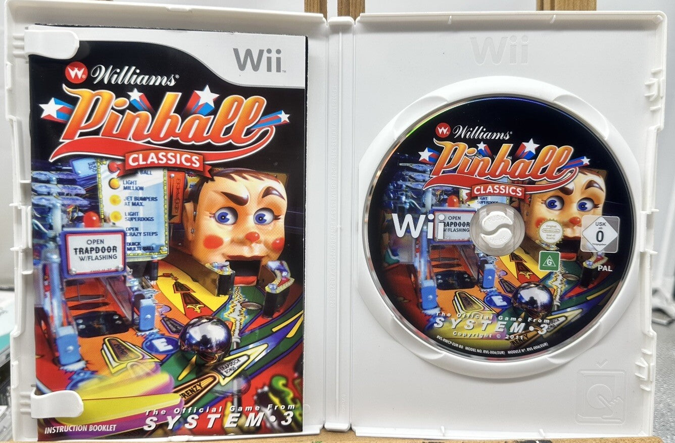 Williams Pinball Classics - PAL Nintendo Wii Complete Game 6528