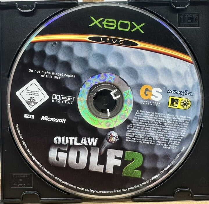 Outlaw Golf 2 - Microsoft Xbox Game DISC ONLY In Good Condition
