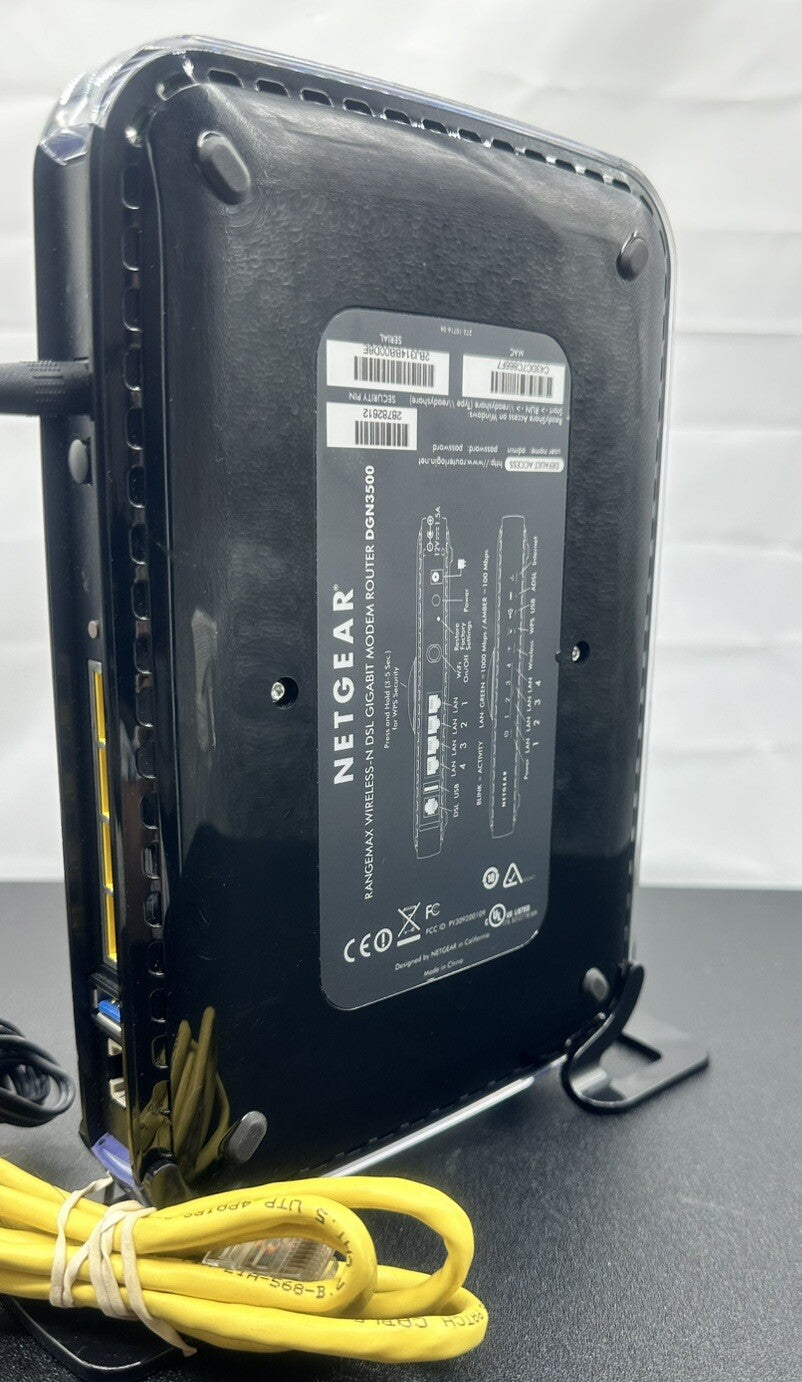 Netgear Rangemax Wireless-N DSL Gigabit Modem Router DGN3500 In Good Condition