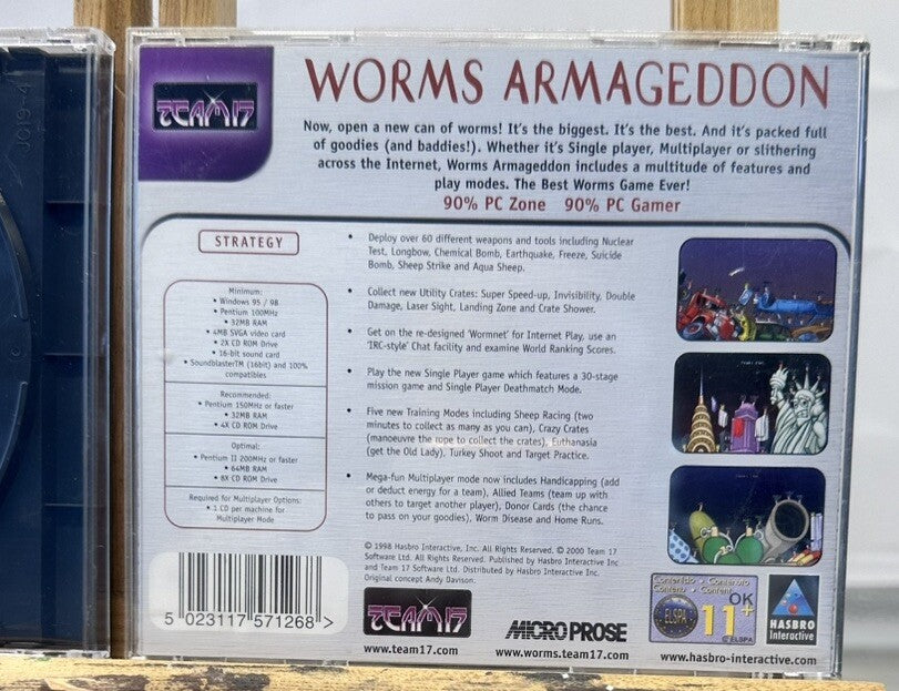 Worms Armageddon Big Box PC Game Complete Good Condition 8122