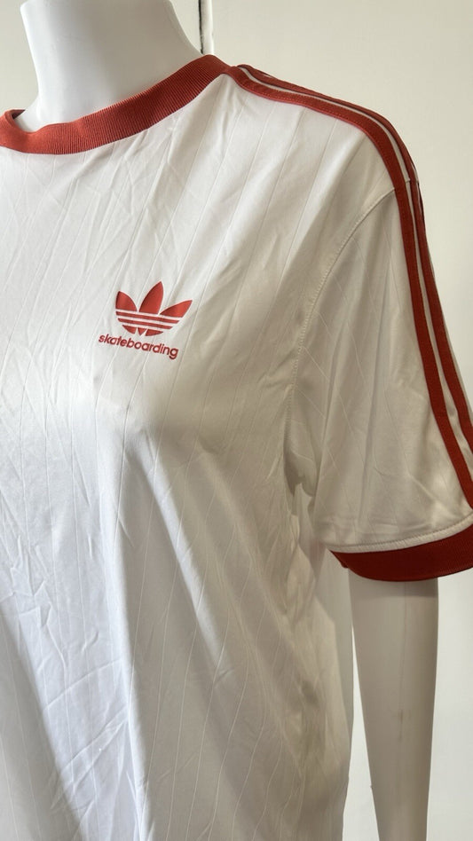 Adidas Skateboarding White Short Sleeve Shirt Size Large In Good Condition 3156