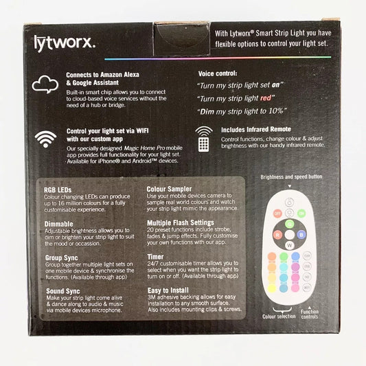 Lytworx 5m Smart Light Strip LED Low Voltage WiFi Multi Colour RGB Outdor Indoor