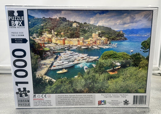 1000 Piece Puzzle Box -Portofino Luxury Harbour, Ligurian Coast Italy