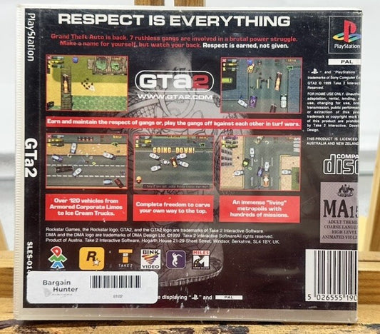 Grand Theft Auto 2 GTA 2 Playstation 1 PS1 Game PAL Incomplete 8102
