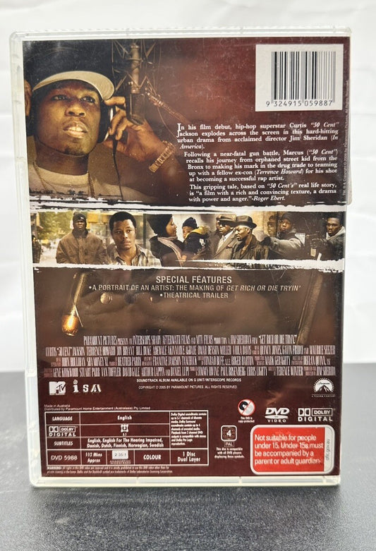 Get Rich Or Die Tryin' "50 Cent" Curtis Jackson DVD Two Disc In Good Cond 5987