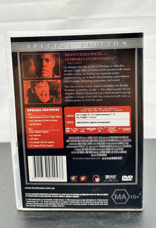 Predator 2 DVD Two Disc In Good Condition