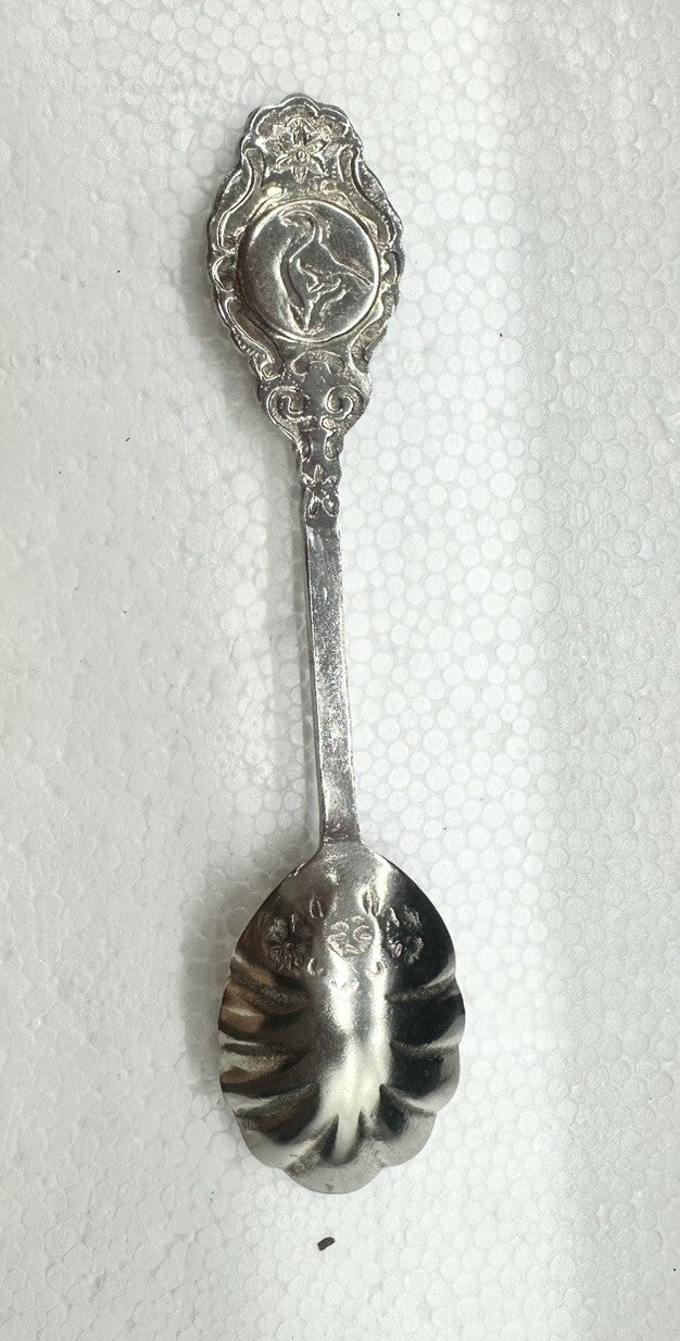 Souvenir Spoon Sturt Pea South Australia , silver plated In Good Condition