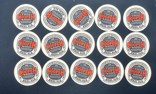 23 X Thos Cooper and Sons Beer Coaster-Imported by Garadon Inc-Stanford CT