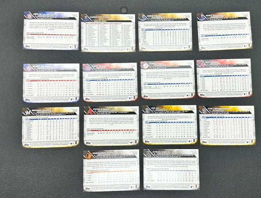 14 X Topps Baseball Cards 2016 Collection In Good Condition 4179