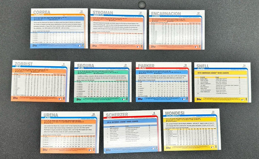 10 X Topps Baseball Cards 2019 Collection In Good Condition 4174