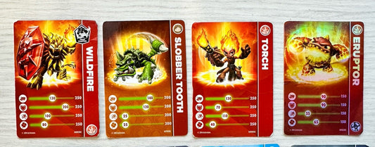 8 X Skylanders Giants Cards 2014 Collection In OK Condition