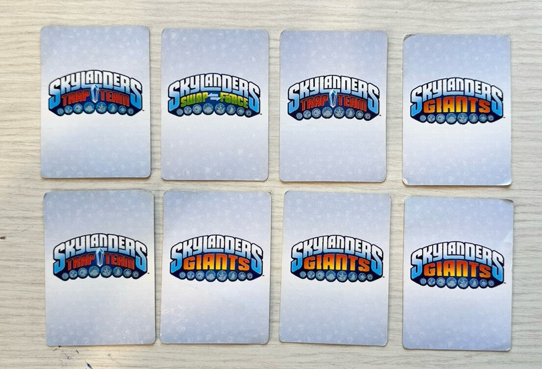 8 X Skylanders Giants Cards 2014 Collection In OK Condition
