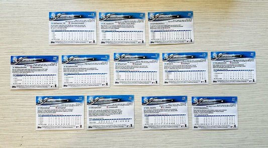 12 X New York Yankees Topps Baseball Cards 2018 Collection In Good Cond 4181