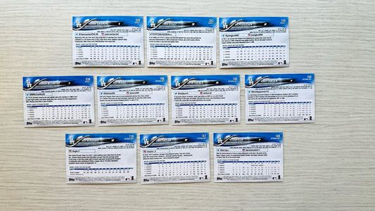 10 X Los Angeles Dodgers Topps Baseball Cards 2018 Collection In Good Cond 4181