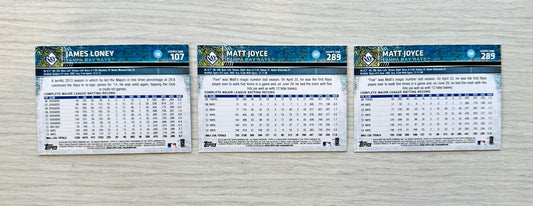 3 X Tampa Bay Rays Topps Baseball Cards 2015 Collection In Good Cond 4175