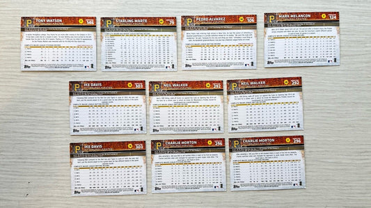 10 X Pittsburgh Pirates Topps Baseball Cards 2015 Collection In Good Cond 4175