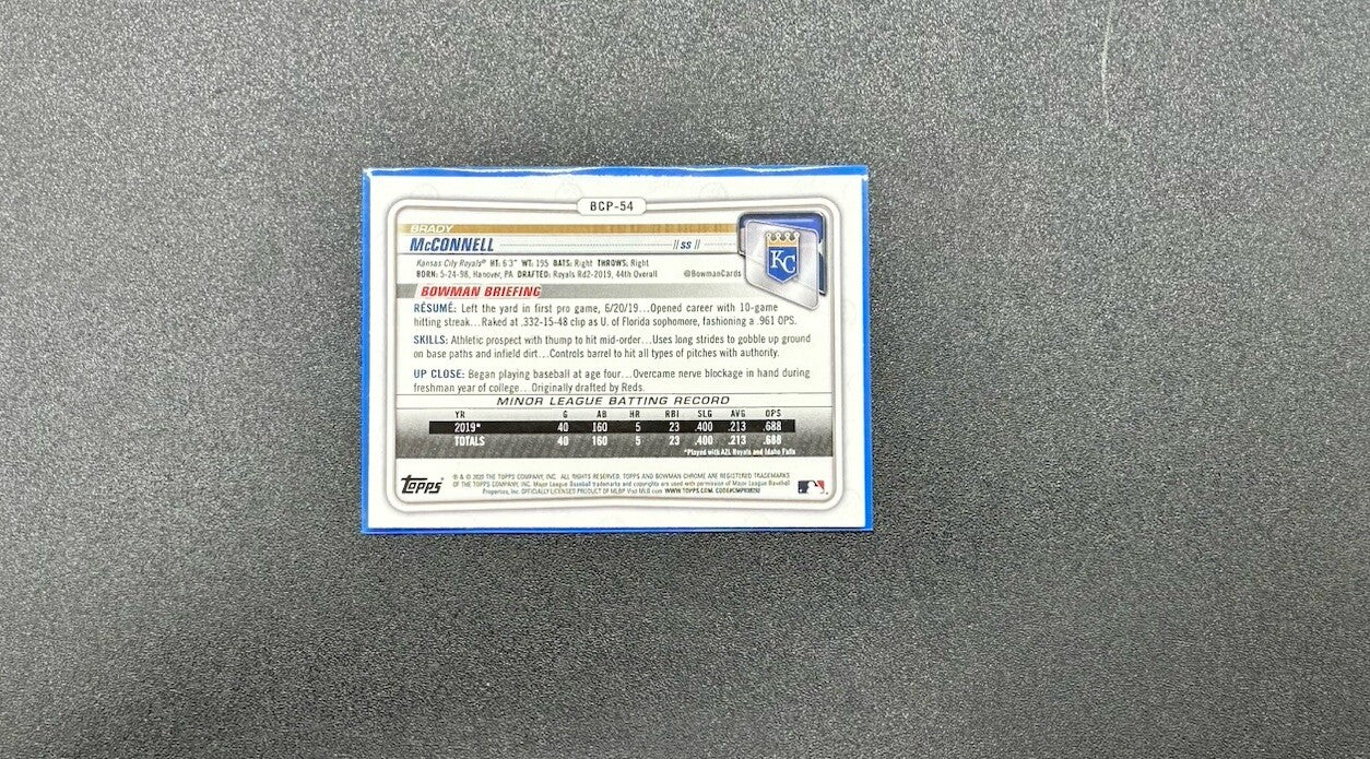 Brady Mc Connell 2020 Bowman Chrome & Prospects Topps Baseball Card 4180