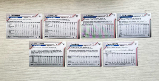 7 X New York Yankees Topps Baseball Cards 2020 Collection In Good Cond 4177