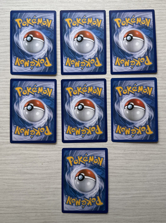 7 X Pokemon Fighting Trading Cards Collection Random Years & Series GC 5089