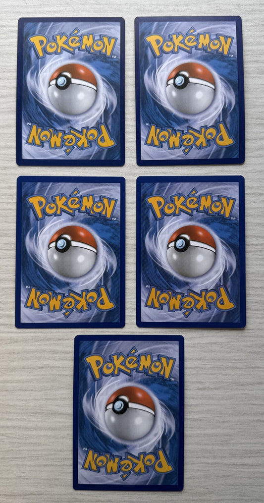 5 X Pokemon Normal Trading Cards Collection Random Years & Series 5085