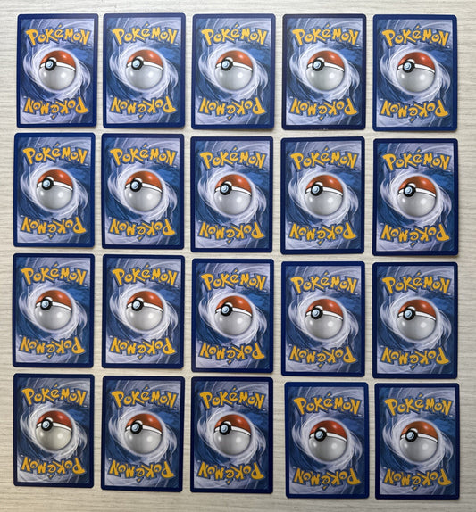20 X Pokemon Normal Trading Cards Collection Random Years & Series 5085
