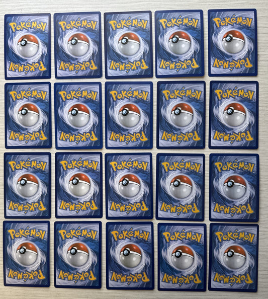20 X Pokemon Normal Trading Cards Collection Random Years & Series 5085
