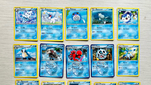 20 X Pokemon Water Cards Collection Random Years & Series 5090