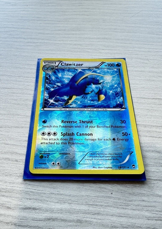 Clawitzer Pokemon Reverse Holo Water Card Year 2014 (5243)