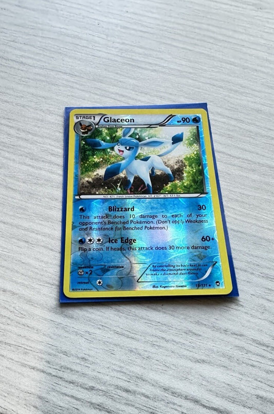Glaceon Pokemon Reverse Holo Water Card Year 2014 (5243)