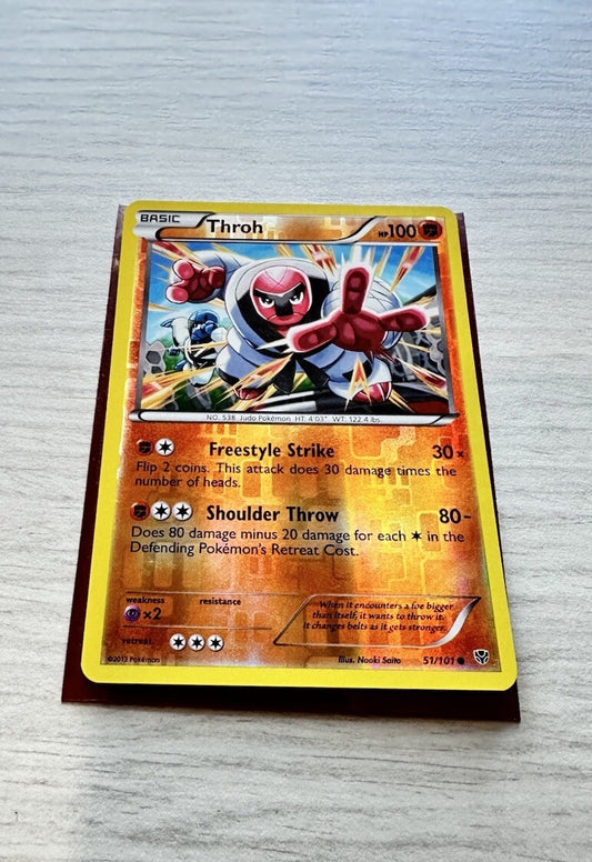 Throh Pokemon Reverse Holo Fighting Card Year 2013 (6385)